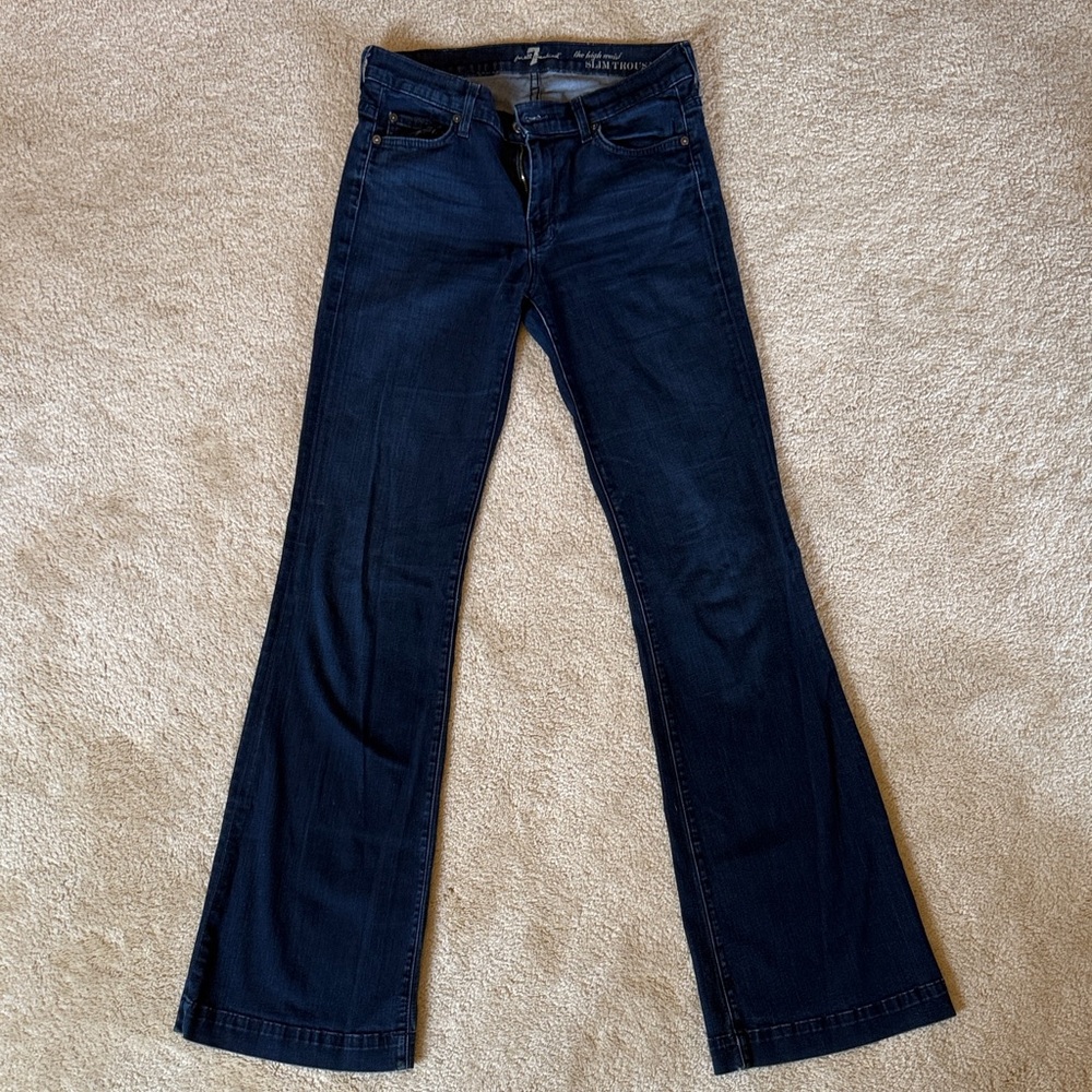 7 For All Mankind THE HIGH WAIST SLIM TROUSER flare Leg Jeans